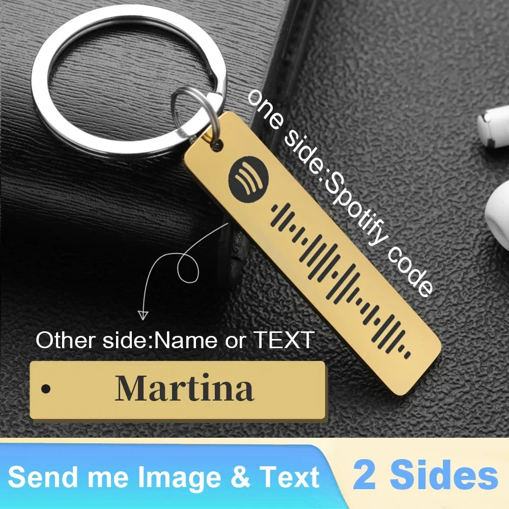 Personalized Spotify Code Keychain