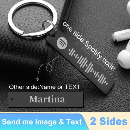 Personalized Spotify Code Keychain