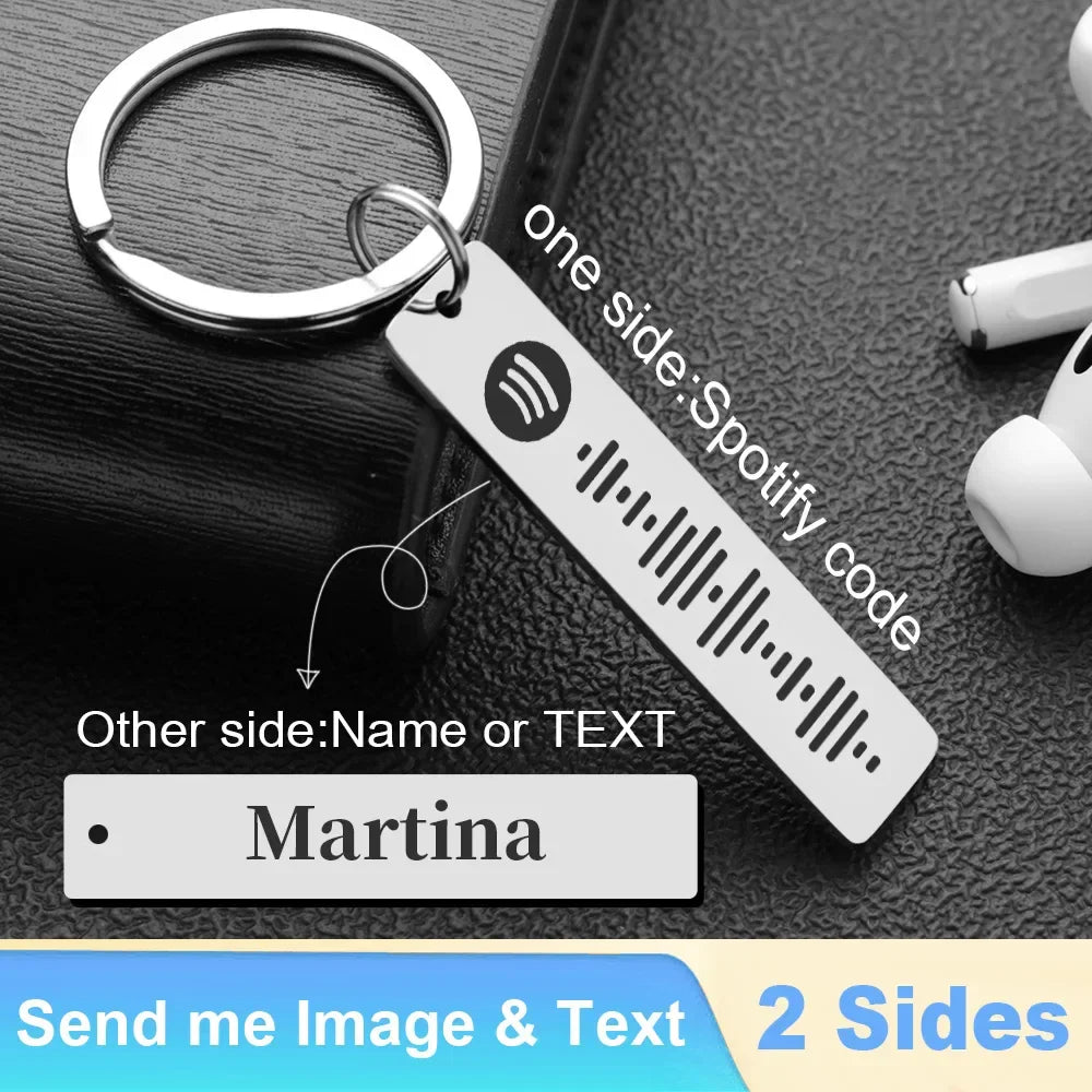 Personalized Spotify Code Keychain